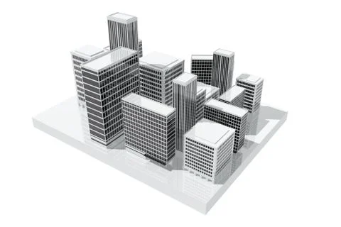Buildings in the city Stock Illustration