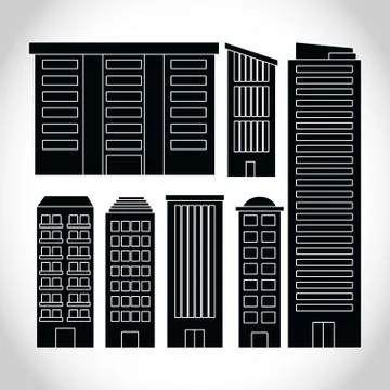 Buildings city skyscraper Ilustración de archivo