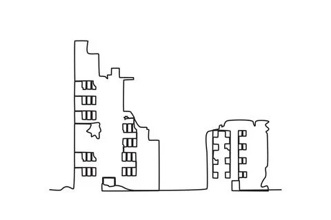 Buildings collapsed in the earthquake Ilustración de archivo