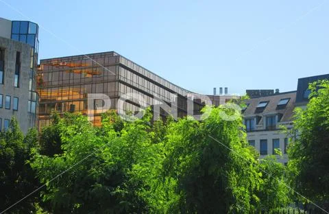 Buildings in the corner Stock Photos