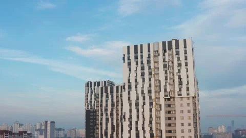 Buildings at dawn in the city Stock Footage 196675375