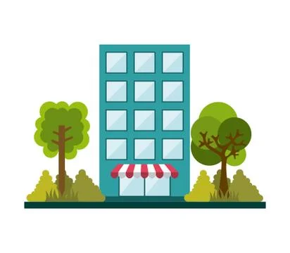 Buildings design over white background, vector illustration Ilustración de archivo