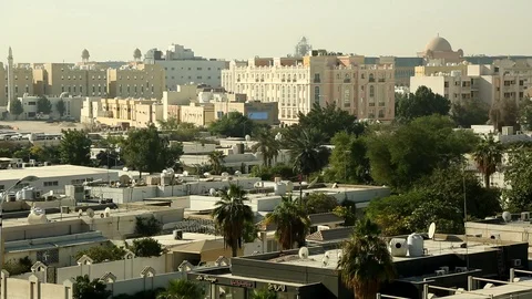 Buildings in Doha - Qatar Stock-Footage 95893646