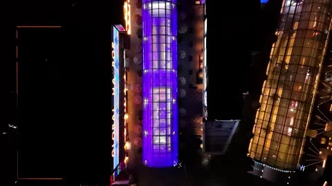 Buildings during the night Stock Footage 318898128