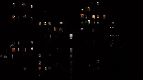 Buildings during the night Stock Footage 318898839