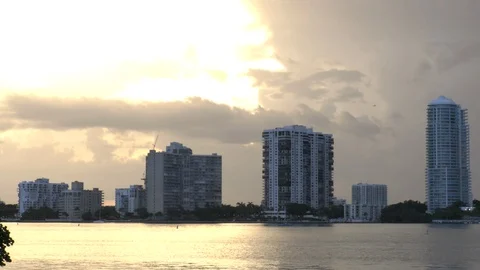 Buildings during sunset - Miami 库存影片 124851287