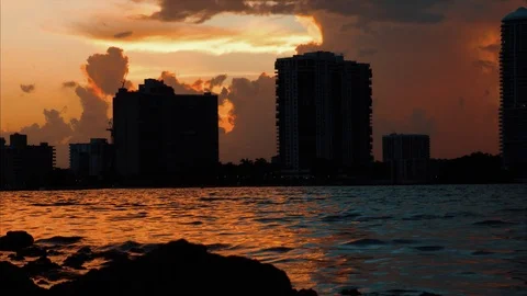 Buildings during sunset - Miami 库存影片 124853361