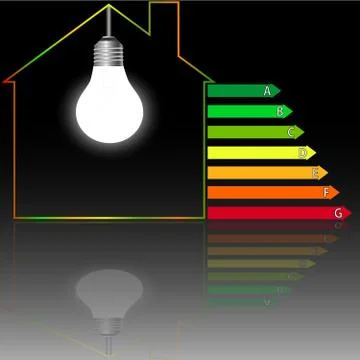 Buildings Energy Performance Scale 스톡 일러스트