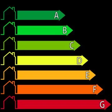 Buildings Energy Performance Scale Stock Illustration