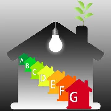 Buildings Energy Performance Scale Stock Illustration