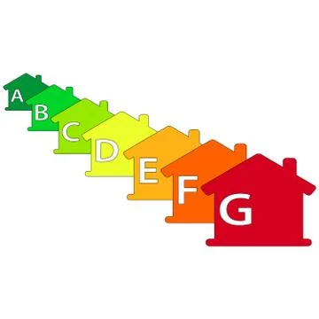 Buildings Energy Performance Scale Stock Illustration