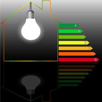 Buildings Energy Performance Scale Stock Illustration