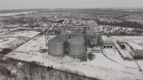 Buildings Of The Feed Elevator Complex Stock Footage 169665120