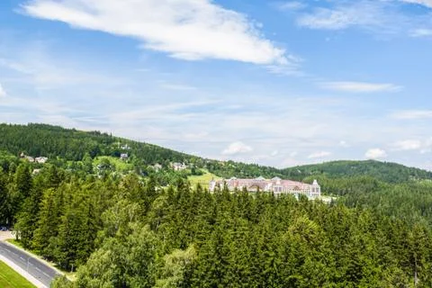 Buildings in the forest Stock Photos