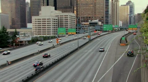 Buildings freeway Stock Footage 7907698
