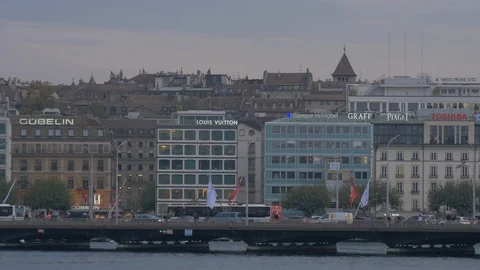 Buildings in Geneva Stock Footage 87844785