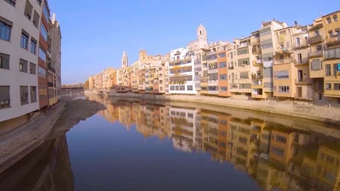 Buildings in Girona Stock Footage 103839611