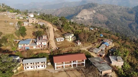 Buildings of hill. Stockbeeldmateriaal 170882758