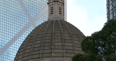 Buildings in Hong Kong Central Stock Footage