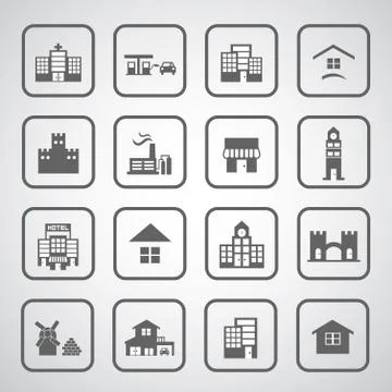 Buildings icon Stock Illustration