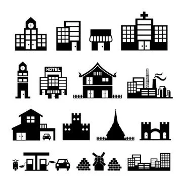 Buildings icon Stock-Illustration