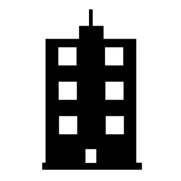 Buildings icon on white background. flat style. residential sign for your web Stock Illustration