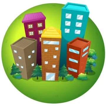 Buildings Ilustración de archivo