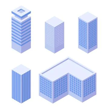 Buildings isometric Stock Illustration