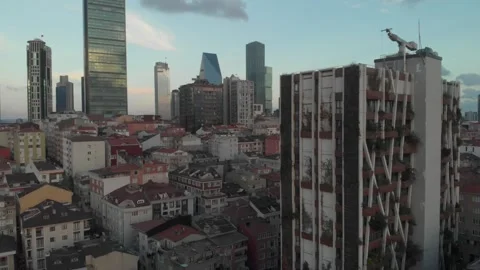 Buildings in Istanbul  2 Stock Footage 260234076