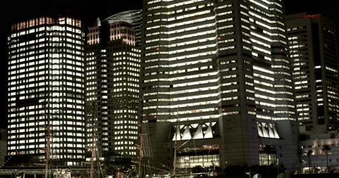 Buildings Light-up Event Video stock 205612158