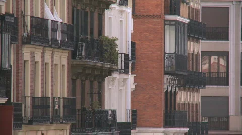 Buildings in Madrid Stock Footage 589818