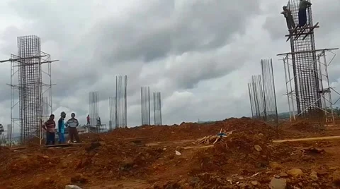 The Buildings Man Stock Footage 219369047