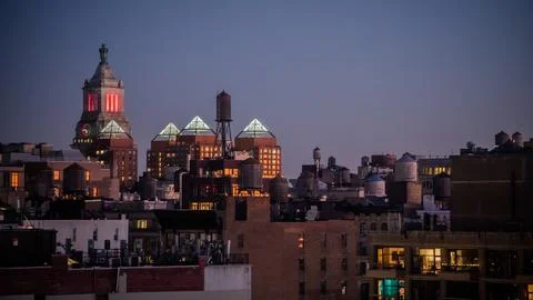 Buildings in Manhattan Stock Photos