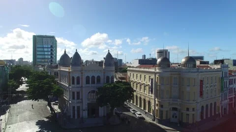 Buildings in Marco Zero in Recife, Pernambuco State, Brazil Stock Footage 61765389