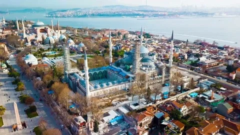 Buildings, mosques in istanbul Video stock 147127380