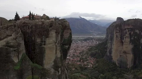 Buildings On Mountains 1 Stock Footage 122241460