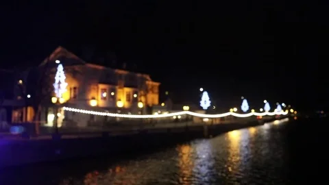 Buildings near the river Stock Footage 76952365