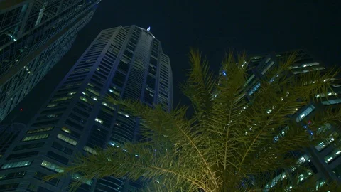 Buildings at night 02 Video stock 89477737