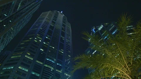 Buildings at night 03 Video stock 89477739