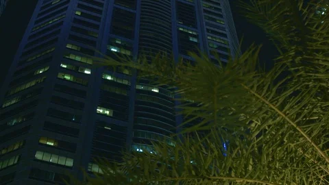 Buildings at night 04 Stock Footage 89477759