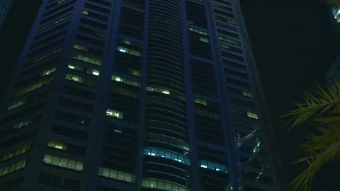Buildings at night 05 Video stock 89477845