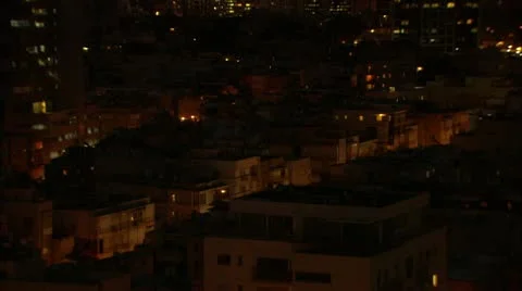 Buildings at night Stock Footage 12761299
