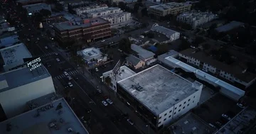 Buildings at night Stock Footage 85542638