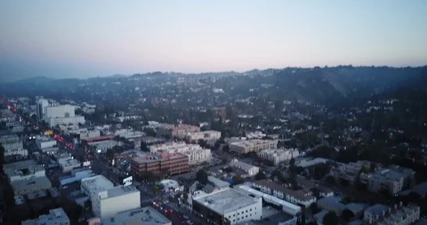 Buildings at night Stock Footage 85542707