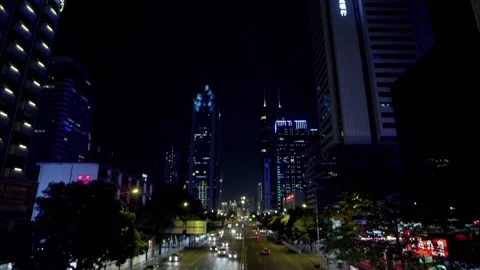 Buildings at night Video stock 235268683