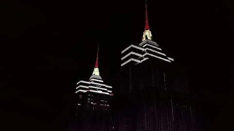 Buildings at night Stock Footage 317556667