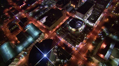 Buildings Night Phoenix Stock Footage 37398057