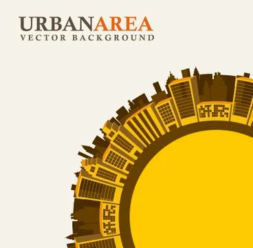 Buildings over  beige background, close up. vector illustration Ilustración de archivo