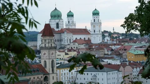 Buildings in Passau, Germany. Video stock 99549162