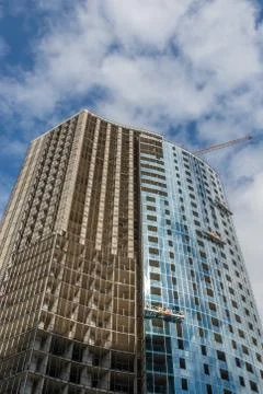 Buildings in the process of construction,Batumi Stockfoto's